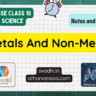 CBSE Class 10 Science – Chapter 3: Metals And Non-Metals – Detailed Notes & Explanation