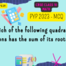 Which of the following quadratic equations has the sum of its roots as 4