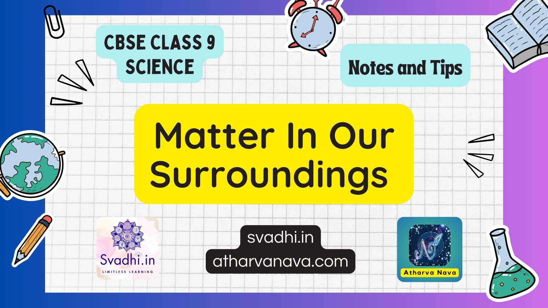 CBSE Class 9 Science Notes – Chapter 1 : Matter In Our Surroundings