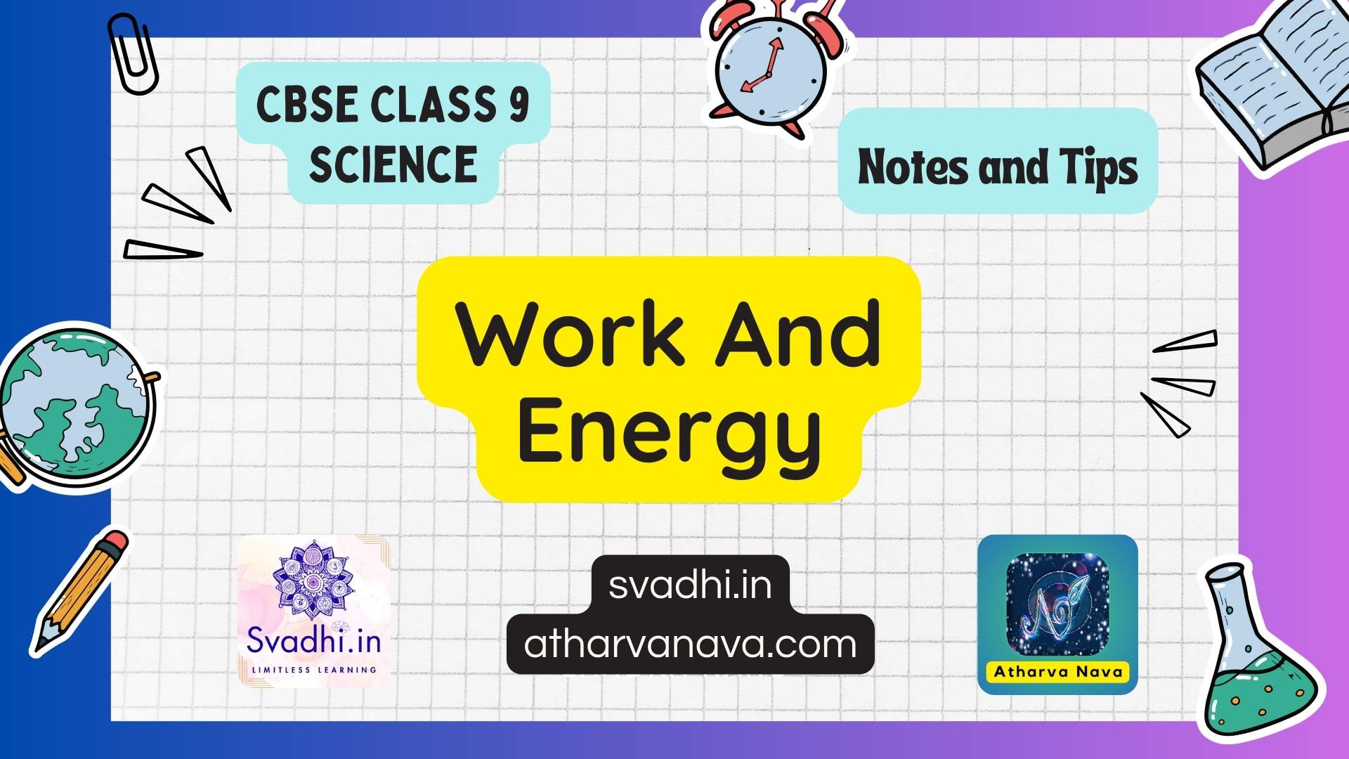 CBSE Class 9 Science Notes – Chapter 10 : Work And Energy