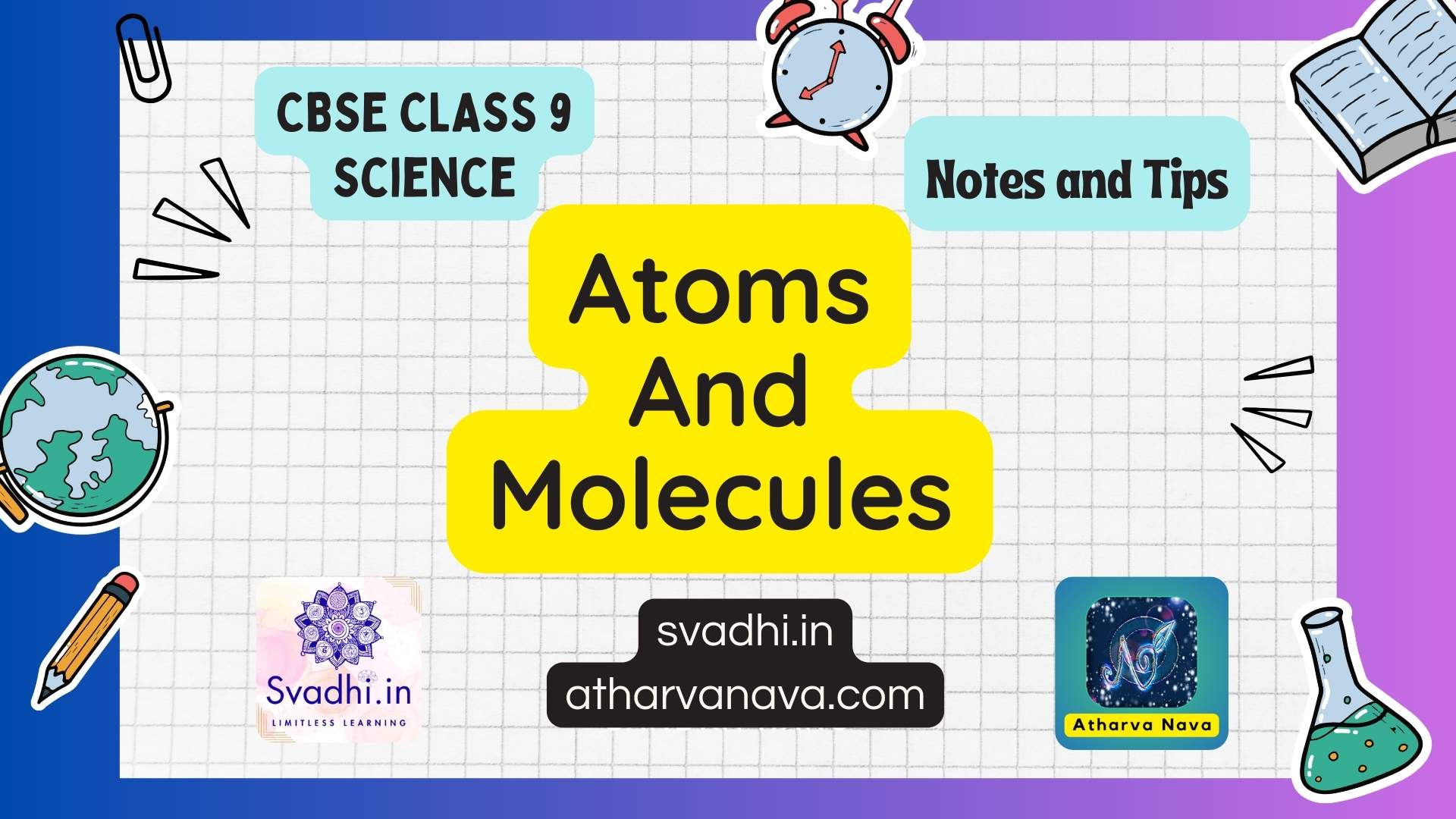 CBSE Class 9 Science Notes – Chapter 3 : Atoms And Molecules