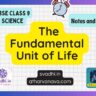 CBSE Class 9 Science Notes – Chapter 5 : The Fundamental Unit of Life