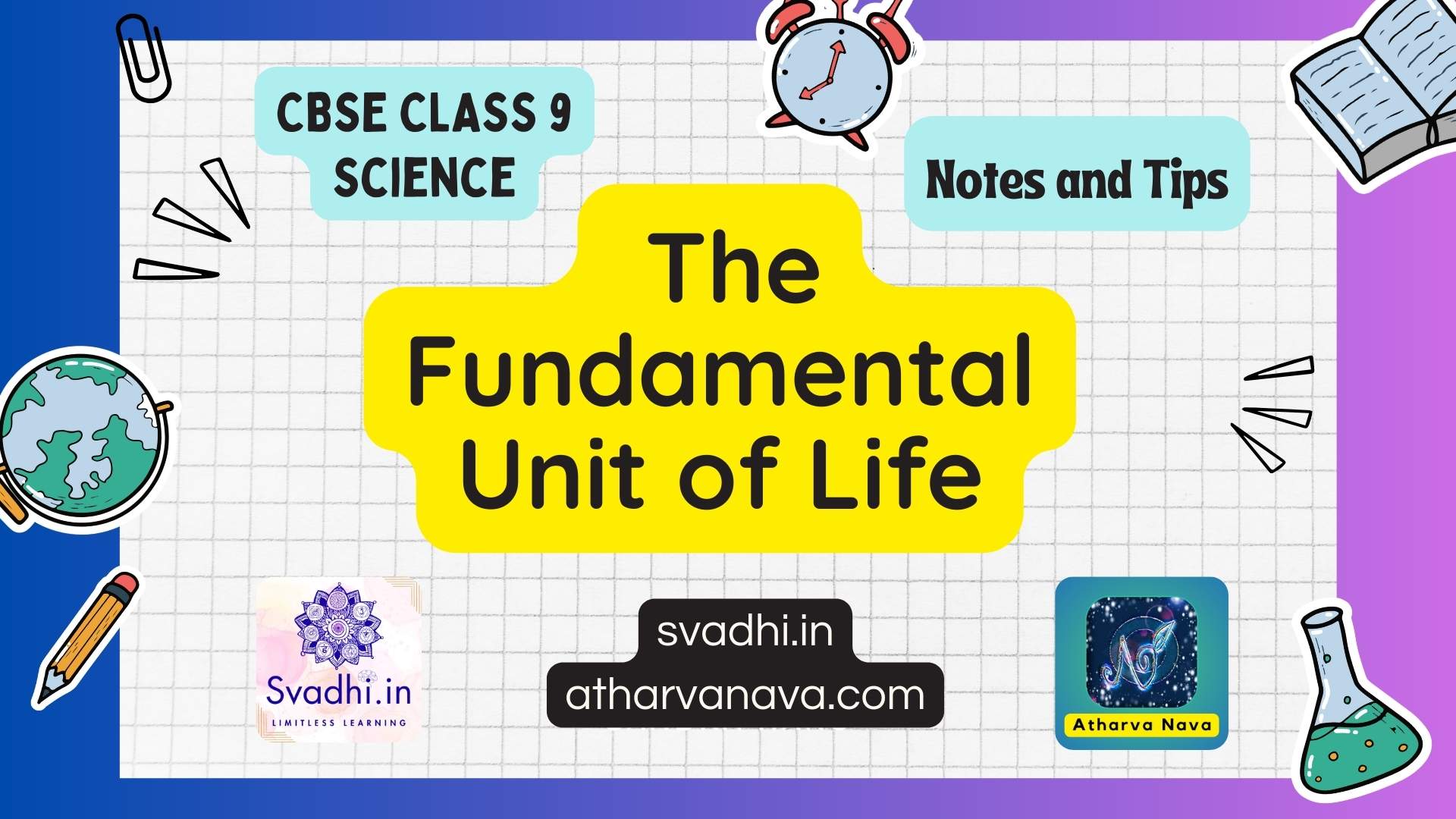CBSE Class 9 Science Notes – Chapter 5 : The Fundamental Unit of Life