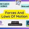 CBSE Class 9 Science Notes – Chapter 8 : Forces And Laws Of Motion